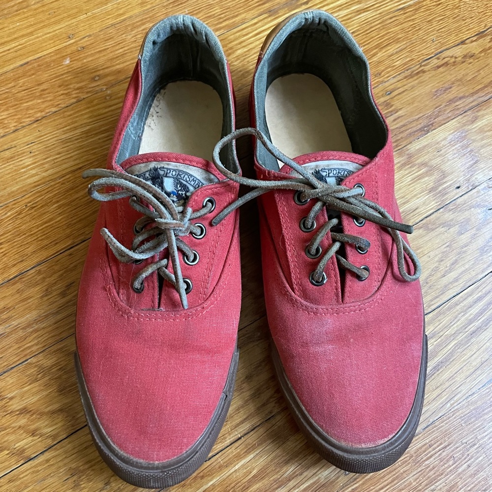 Ralph Lauren Red vintage canvas sneakers barely worn 9